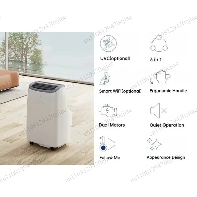 12000 BTU Portable Air Conditioner, Inverter Mini AC Cooler with UVC, Dual & Single Hose for Home Room