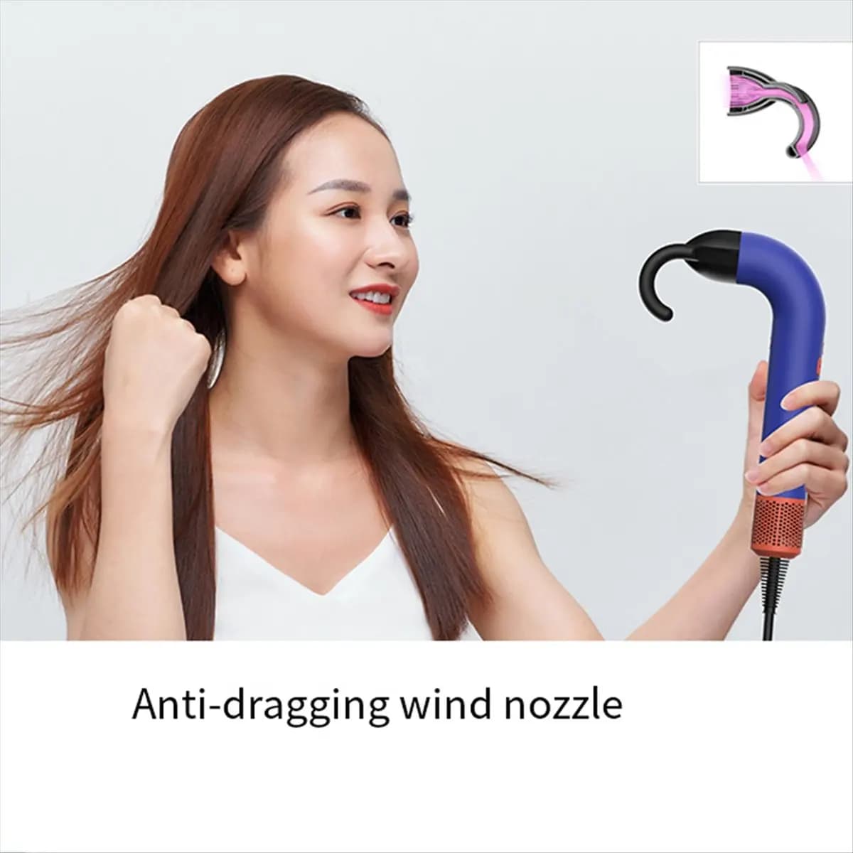 (N21R) 1 Set per Asciugacapelli Dyson Supersonic R HD18, Ugello a Diffusione Morbida, Accessori Anti-Vento per Asciugatura Rapida