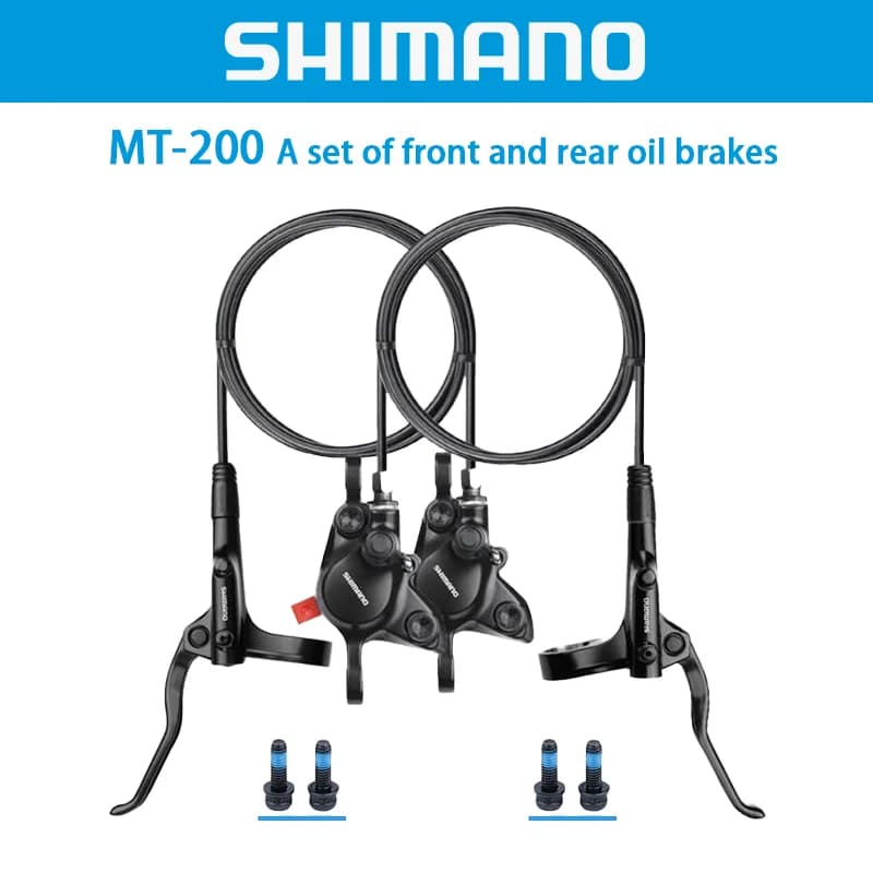 Set freni a disco idraulici Shimano MT200 originali per mountain bike