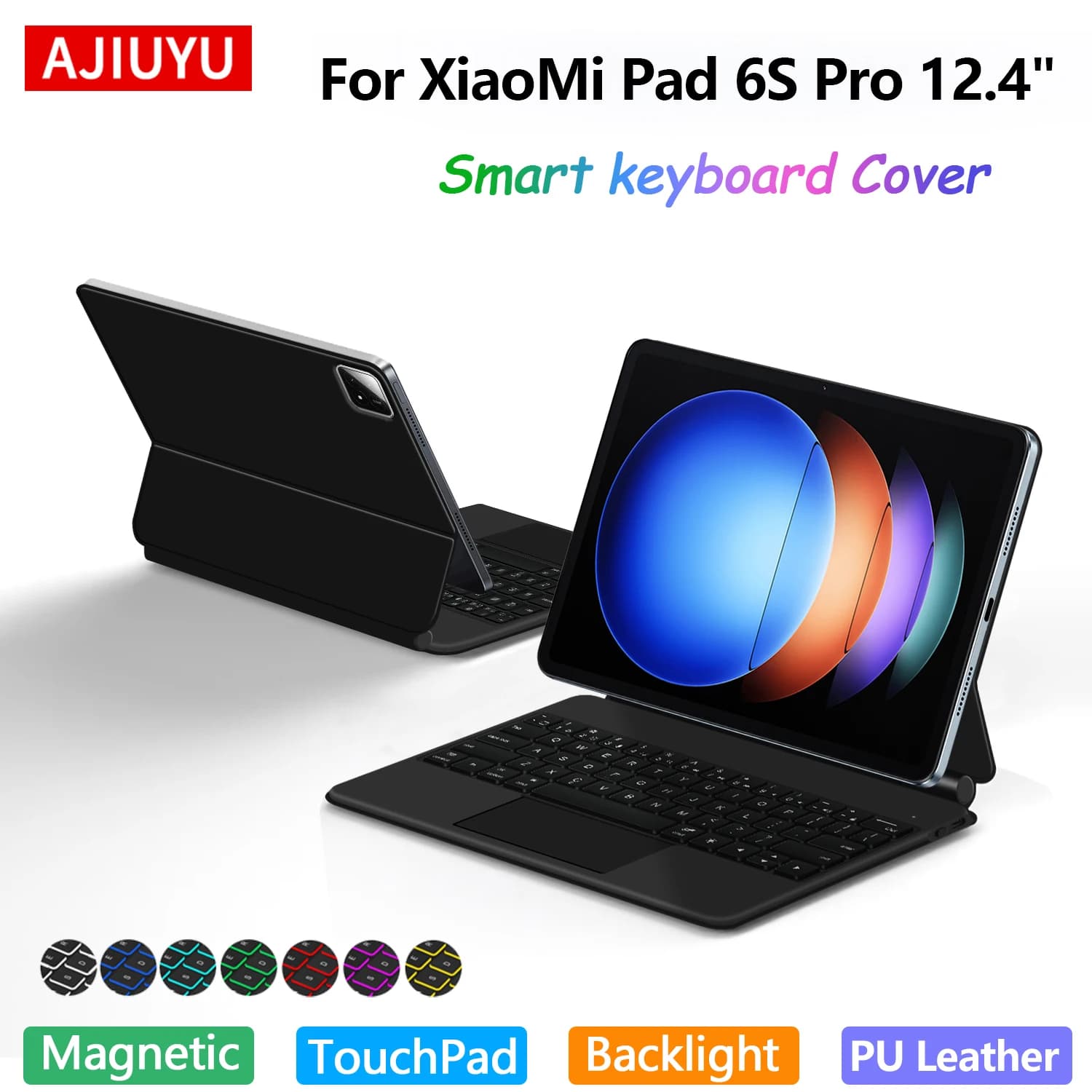 TouchPad Tastiera Magica Per Xiaomi Pad 6S Pro 12.4 "Magnetico Flip Cover Del Basamento Per Xiaomi Mi Pad 6S Pro 12.4 Pollici 2024 Tablet caso
