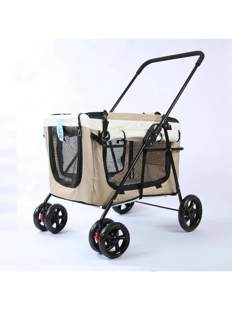 Passeggino per animali domestici, passeggino per cani, gatti, passeggino per auto da esterno, leggero, portatile, pieghevole, per bici, separato