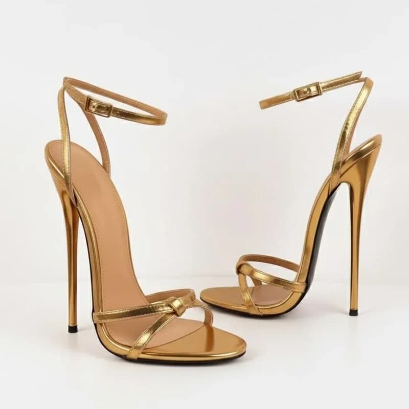 Sandali Cirss con Tacco Alto 16CM, Sexy Punta Rotonda, Tacco Sottile, Personalizzabili, Nuovi Arrivi, Scarpe da Donna alla Moda