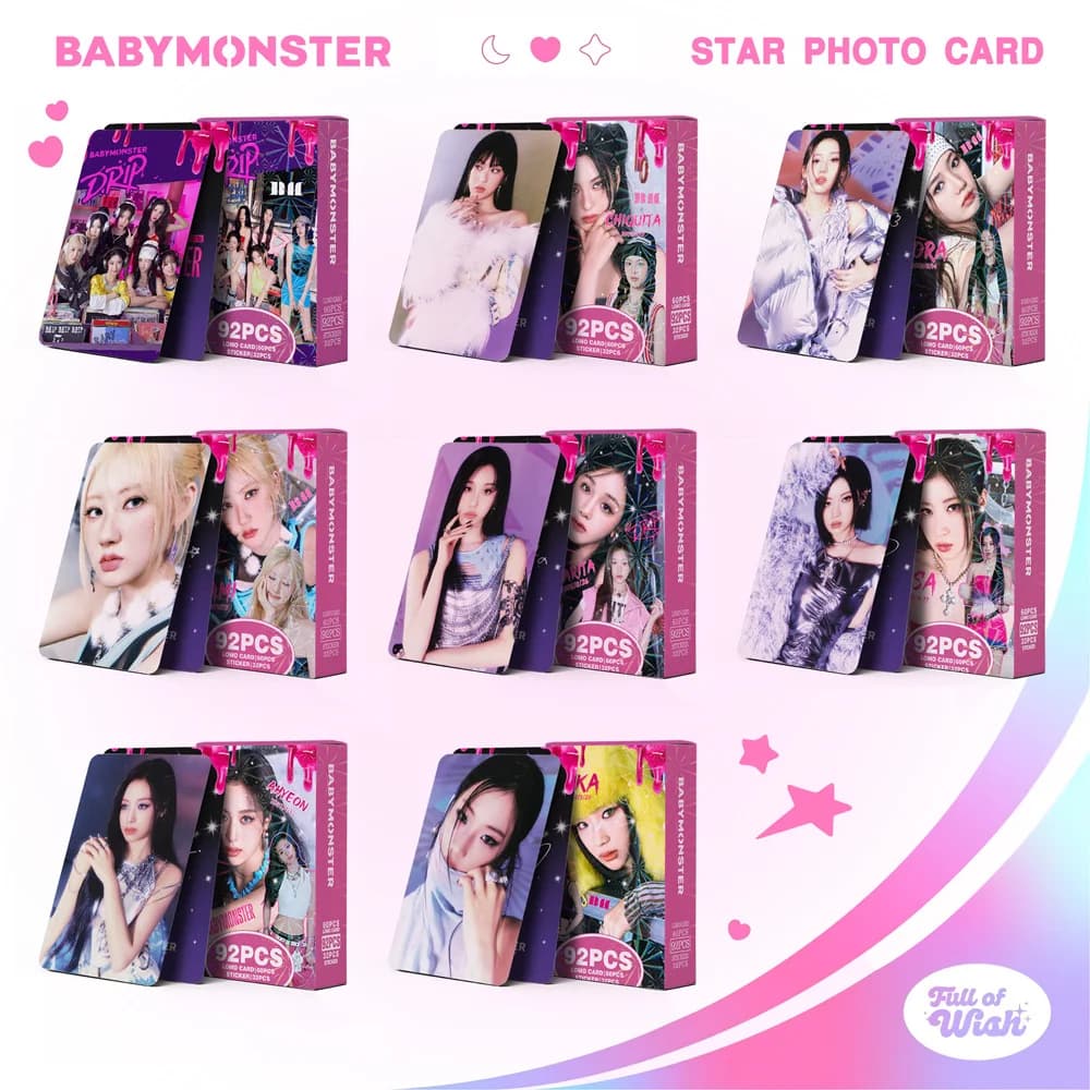 babymoster 60lomo card 32 adesivi in scatola HD carta fotografica LOMO card Periferiche di supporto Regali di San Valentino Piccoli regali