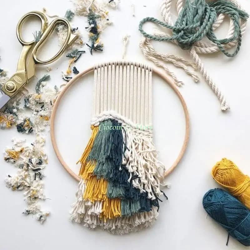 X90F 10/15/18/20cm Macrame Bamboo Hoop Craft Dream Catcher Ring Circle DIY Material