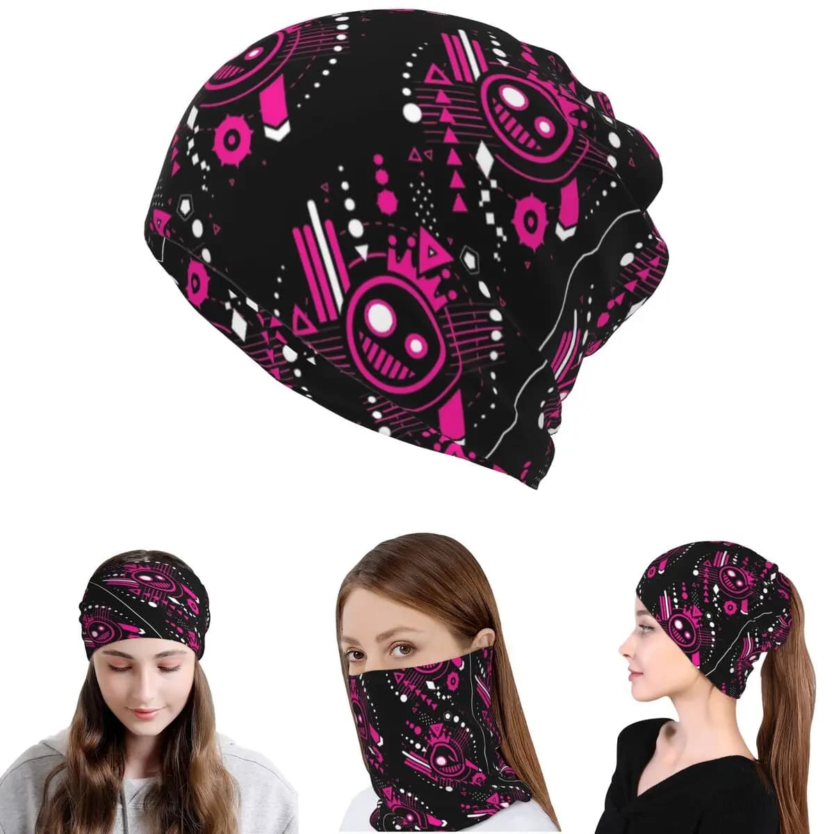 Just Shapes And Beats - JSAB Bandana, copricollo, maschera, sciarpa, maschera multiuso, berretto, cappello, unisex, per adulti, invernale