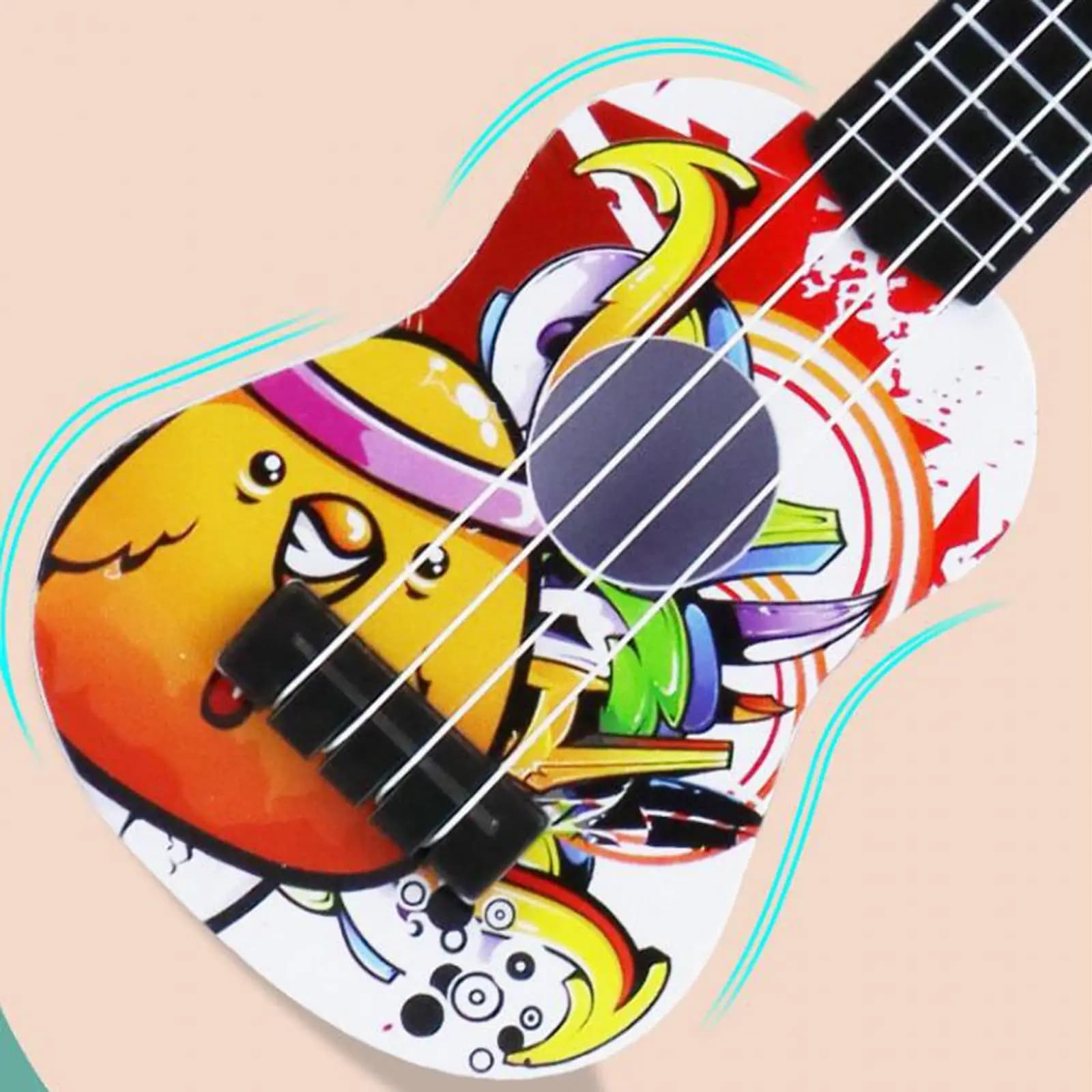 Kids Ukulele Guitar Toy Early Learning Ukulele Toy Pretend Musical Instrument