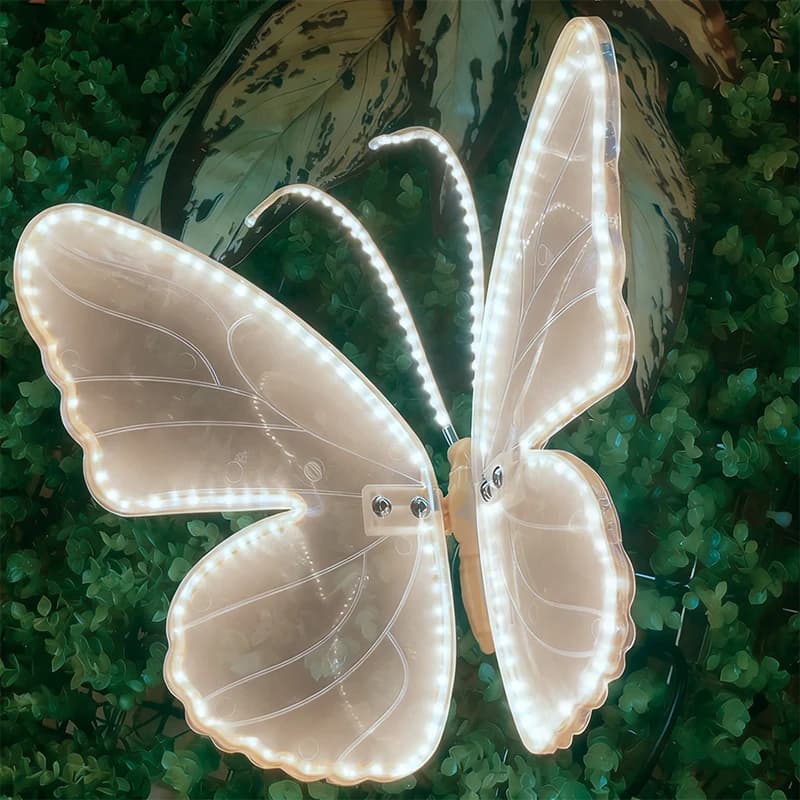 12V LED Outdoor Simulation Dynamic Static Butterfly Lights For Festival Home Decor Holiday Party DIY Decoration