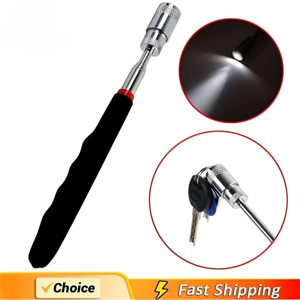 Asta di raccolta estensibile con penna magnetica telescopica con mini strumento di raccolta magnetica portatile leggero per raccogliere viti dado Bol