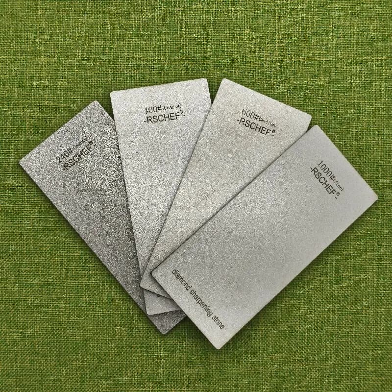 240/400/600/1000 Grana Stones for sharpening diamond Sharpener Base anti-slip tool set for sharpening kitchen knives Plate in scales