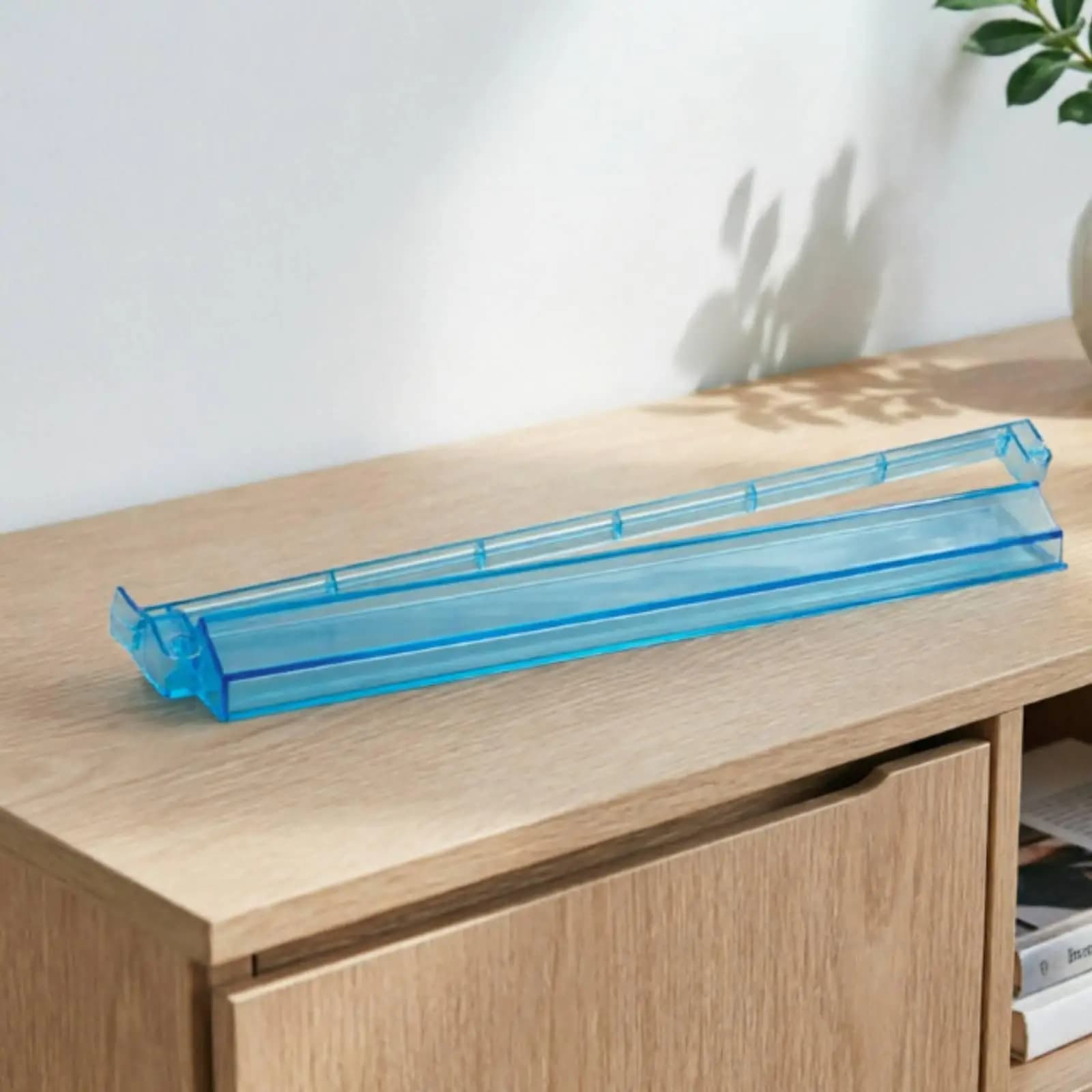 Mahjong Tile Organizer Integrated Push Rod Plastic Rack Clear Body for Board Mahjong Game Tile Support and Organization
