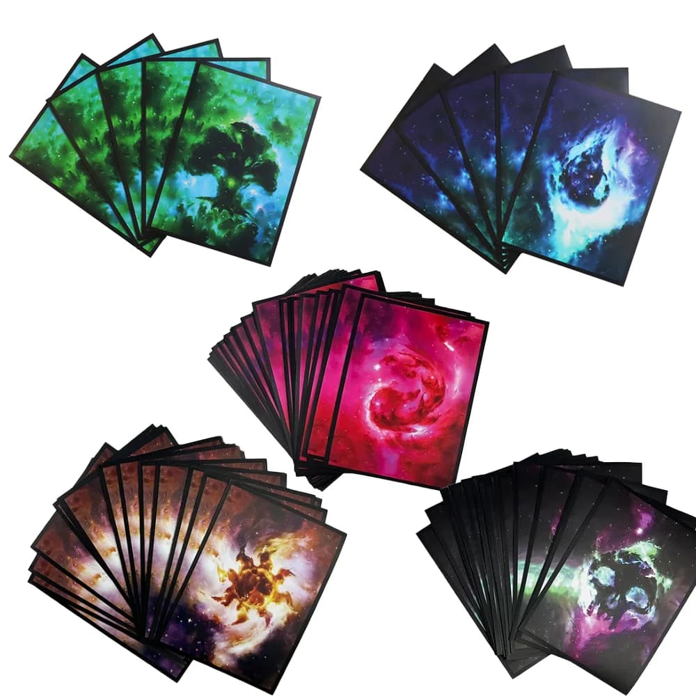60 Bustine Protettive Opache 66x91mm per Carte da Gioco, Custodie per Carte TCG Stampate, Bustine per Carte Collezionabili per Giochi di Carte PKM/PTCG