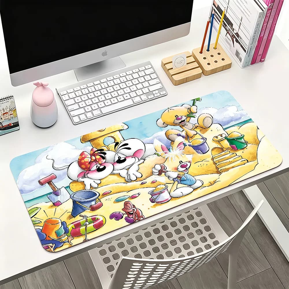 Cartoon D-Diddl adora il tappetino per mouse rosa carino e kawaii per giochi e tastiere da ufficio, antiscivolo, grande, impermeabile