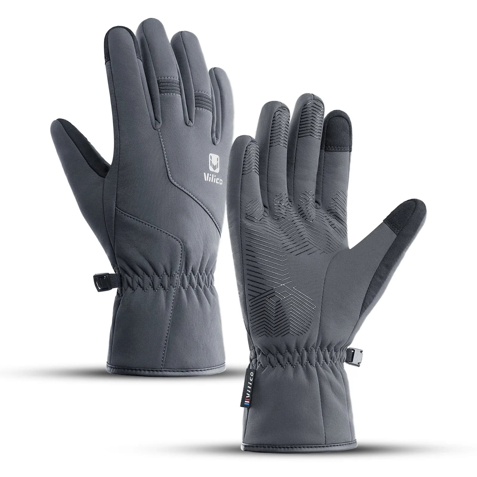 Guanti invernali impermeabili Touchscreen antiscivolo Unisex ispessimento antivento caldo ciclismo guanti freddi guanti sportivi da sci di moda