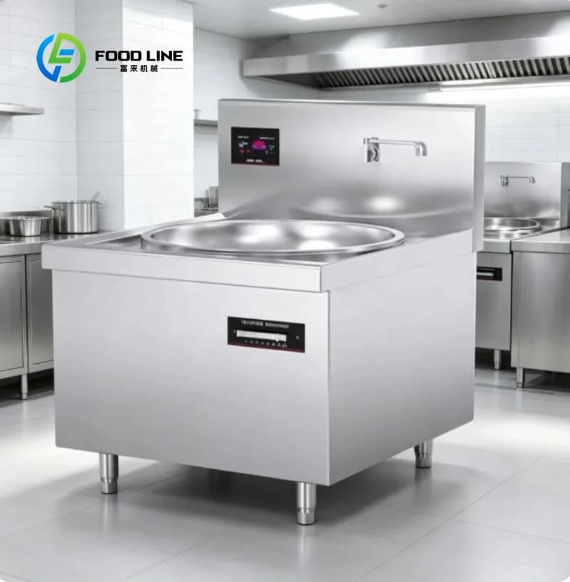 Fornello per Stir-Fry da Ristorante, Piano Cottura Progettato per Saltare in Padella, Friggere, Stufare e Bollire in Diverse Condizioni di Cucina