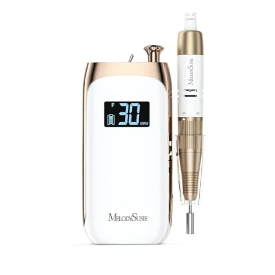 Trapano per Unghie Entry-Level Stile Vintage con Clip SC320C 30000RPM Ricaricabile E-File per Tutte le Manicure, Modellatura e Rimozione Gel Perfetto