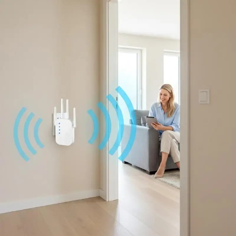 Router WiFi 1PC a Lungo Raggio, Amplificatore di Segnale Wireless 300Mbps, Ripetitore Wireless 2.4G, Estensore di Segnale WiFi
