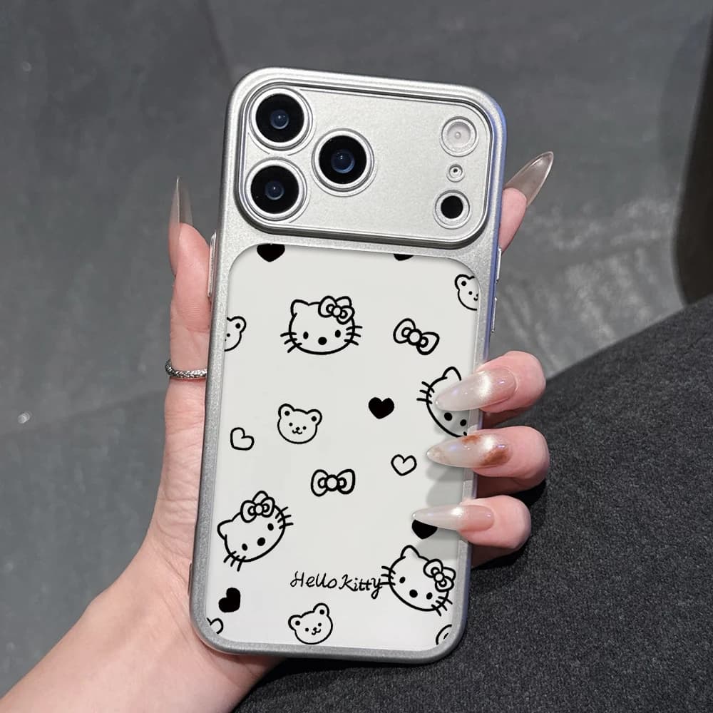 Custodia Protettiva Morbida per iPhone 17 16 12 13 14 15 Plus Pro Max 17 Air 11 con Design Cuore Amoreoso Orsetto Hello Kitty