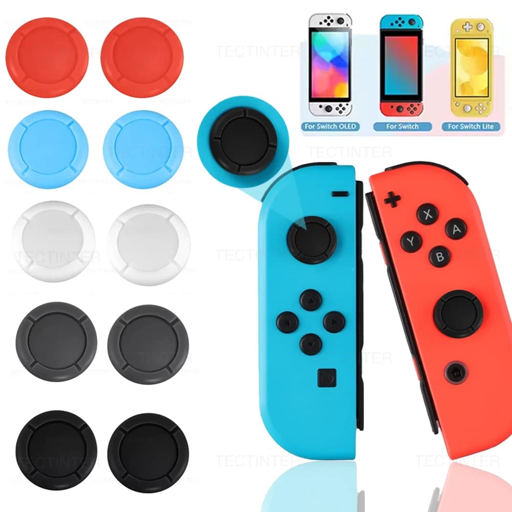 Cappucci per impugnatura per pollice per Nintendo Switch/OLED/Lite Controller Pulsante di copertura di ricambio per joystick analogico 3D per accessori per interruttori NS