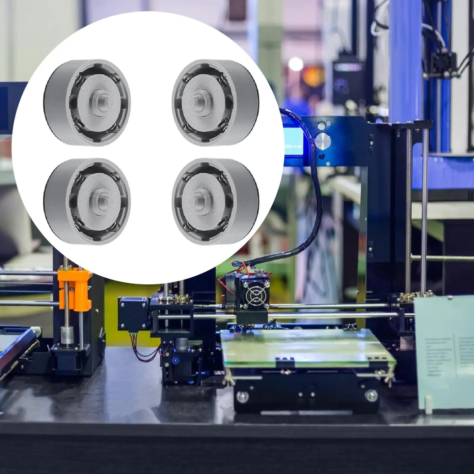 4 cuscinetti antivibranti per stampanti 3D, sostituiscono i piedini in gomma antiscivolo