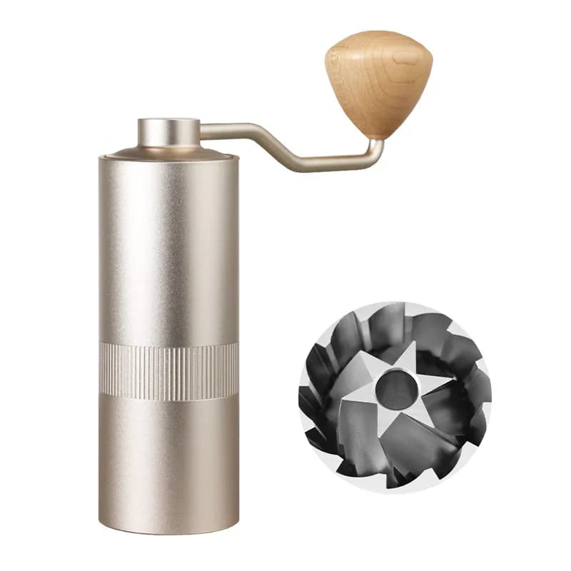 Upgraded Hand Cranked Bean Grinder, Hand Brewed Coffee Grinder, Portable Hand Ground Coffee Machine, CNC Grinder