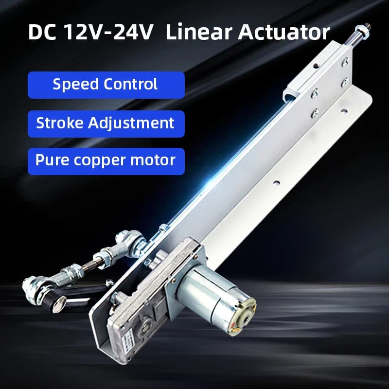 Motore attuatore lineare Motore riduttore 12V DC Ciclo alternativo Mini attuatore lineare telescopico Corsa regolabile
