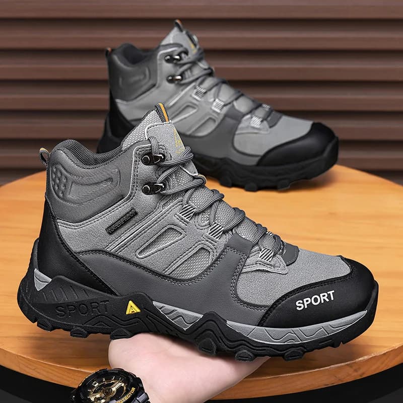 2026 new comfortable and fashionable autumn and winter men's shoes for outdoor hiking, casual high top boots