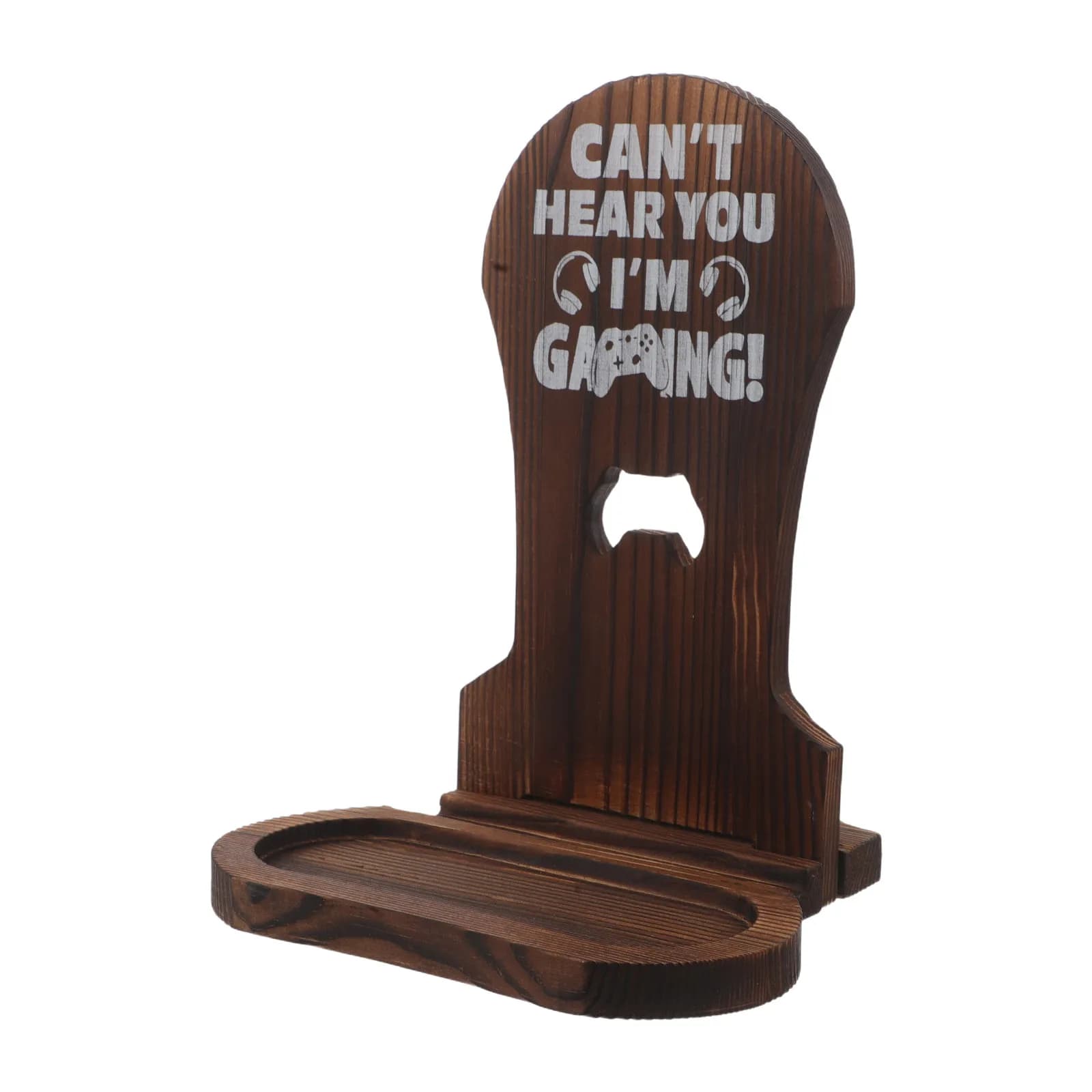 Supporto per Cuffie da Gaming in Legno, Base in Legno Massiccio, Organizzatore da Scrivania per Cuffie Wireless Over-Ear per Giocatori
