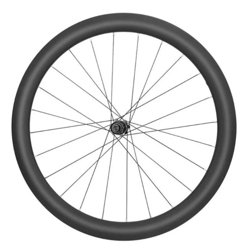 Set di ruote in fibra di carbonio per bici da strada, con attacco a vite/rimozione rapida, freno a disco, 700C, anello largo, telaio alto, mozzo ruota in carbonio ultraleggero