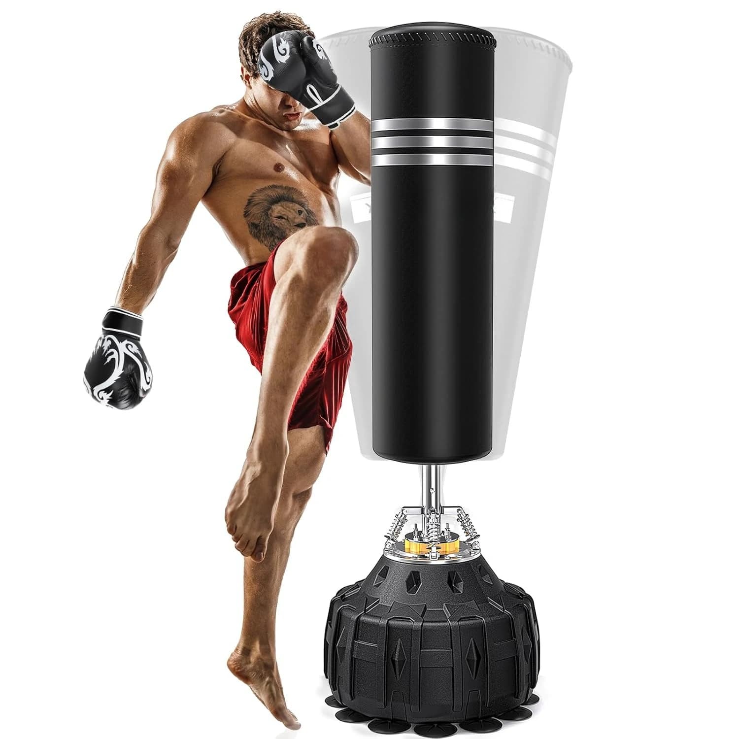 Self-supporting Boxing Bag, Heavy Duty Boxing Bag with Adult and Young Support - Floor Boxing Bag for Home Gym, Customizable