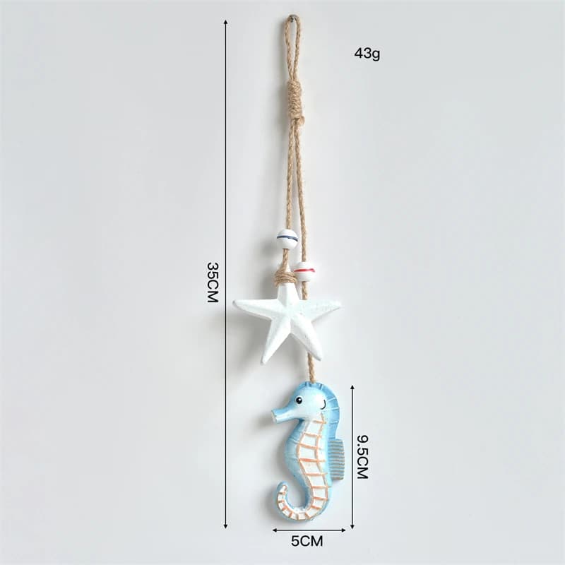 Nuovo prodotto piccoli spiedini di pesci tende di pesce in legno decorazione rete da pesca sfondo decorazione oceano ciondolo asilo
