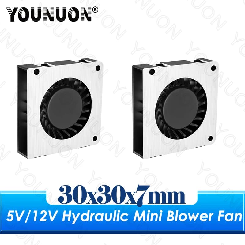 Ventola da 3 cm 30 mm 30x30x7 mm 3007 Ventilatore ultrasottile in miniatura 5 V/12 V, utilizzato per la dissipazione del calore a soffiaggio laterale del pannello piatto del proiettore