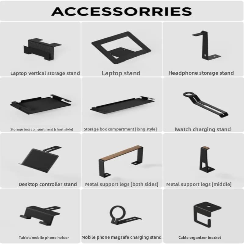 GWMSAC Riser modulare Accessori Laptop Telefono Tablet Supporto Smartwatch Supporto per cuffie Scatola di immagazzinaggio multidispositivo Organizzatore da tavolo