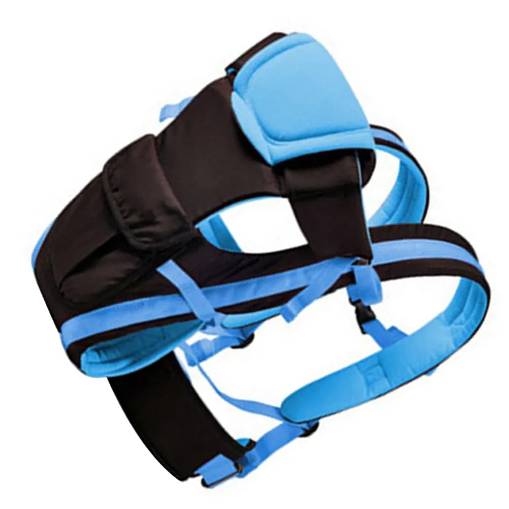 Marsupio per Neonati Blu Regolabile con Imbottitura 3D Ventilata, Doppia Fibbia di Sicurezza, 2-24 Mesi, 20Kg, Tessuto in Cotone a Rete