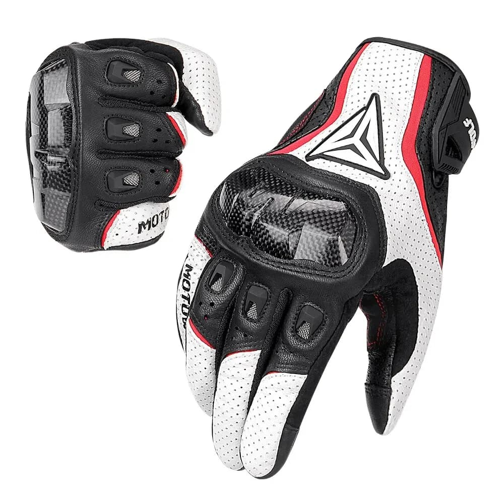 Guanti da Moto da corsa guanti in pelle da uomo guanti da Moto traspiranti estivi guanti da ciclismo Moto Motocross protettivi