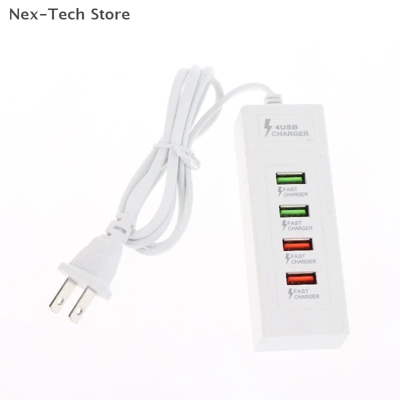 Caricatore rapido portatile USB C a 4 porte Caricatore da viaggio con adattatore multi splitter per ciabatta