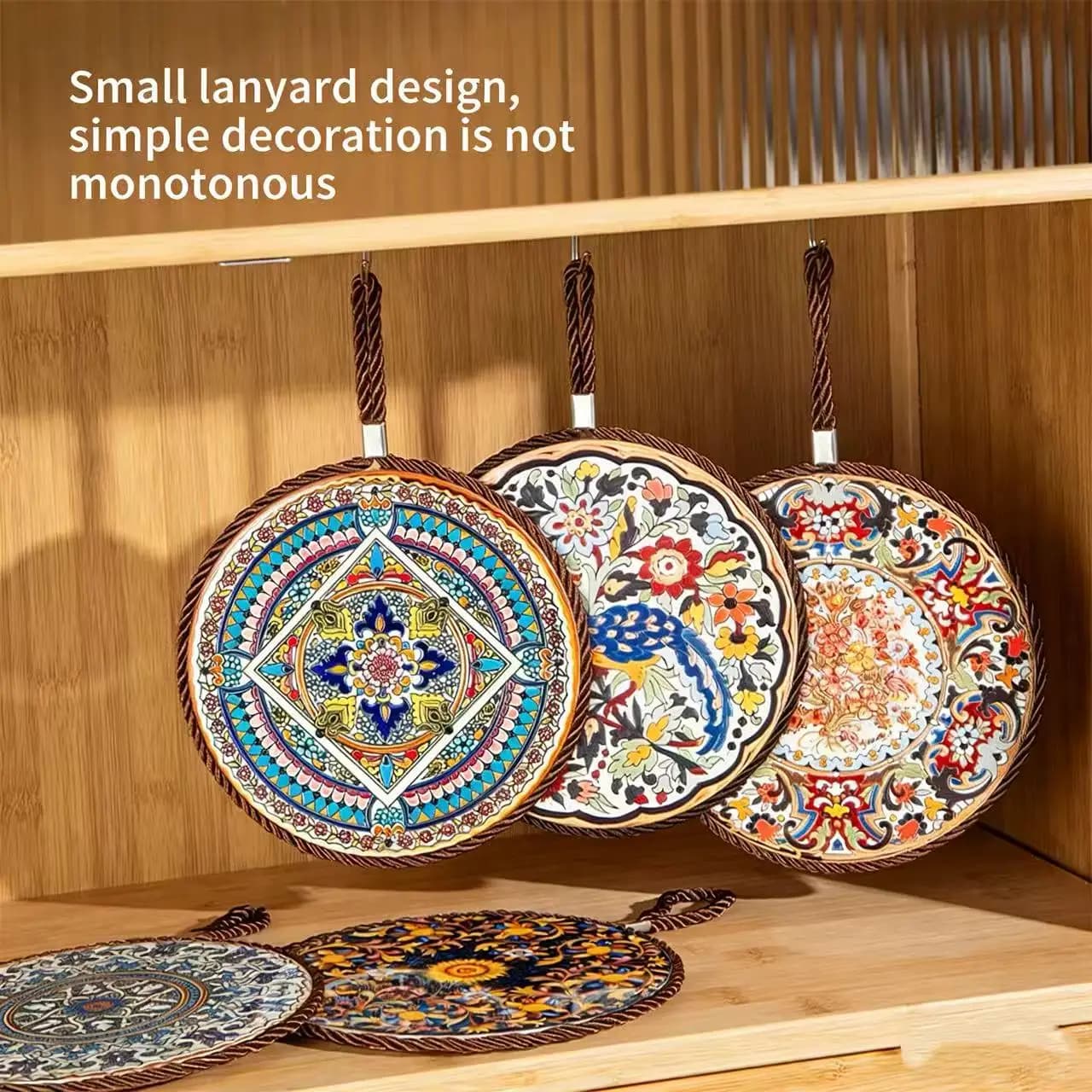 Sottopentola in Stile Cinese Vintage, Resistenti al Calore, in Ceramica per Protezione di Cucina e Stoviglie