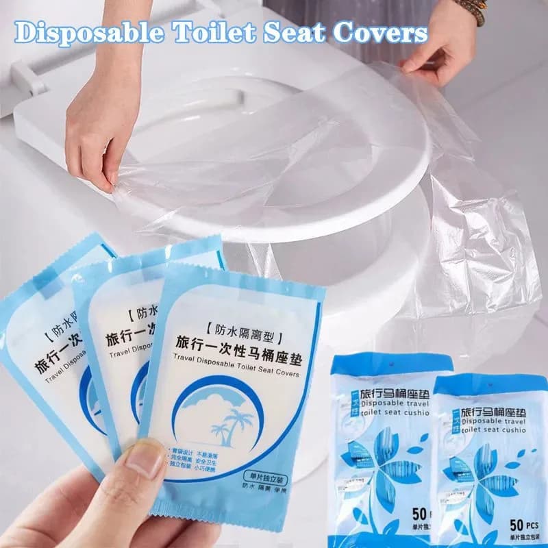 50/100pcs tappetino coprisedile monouso per wc tappetino per wc di sicurezza portatile impermeabile al 100% per accessori da bagno da viaggio/campeggio