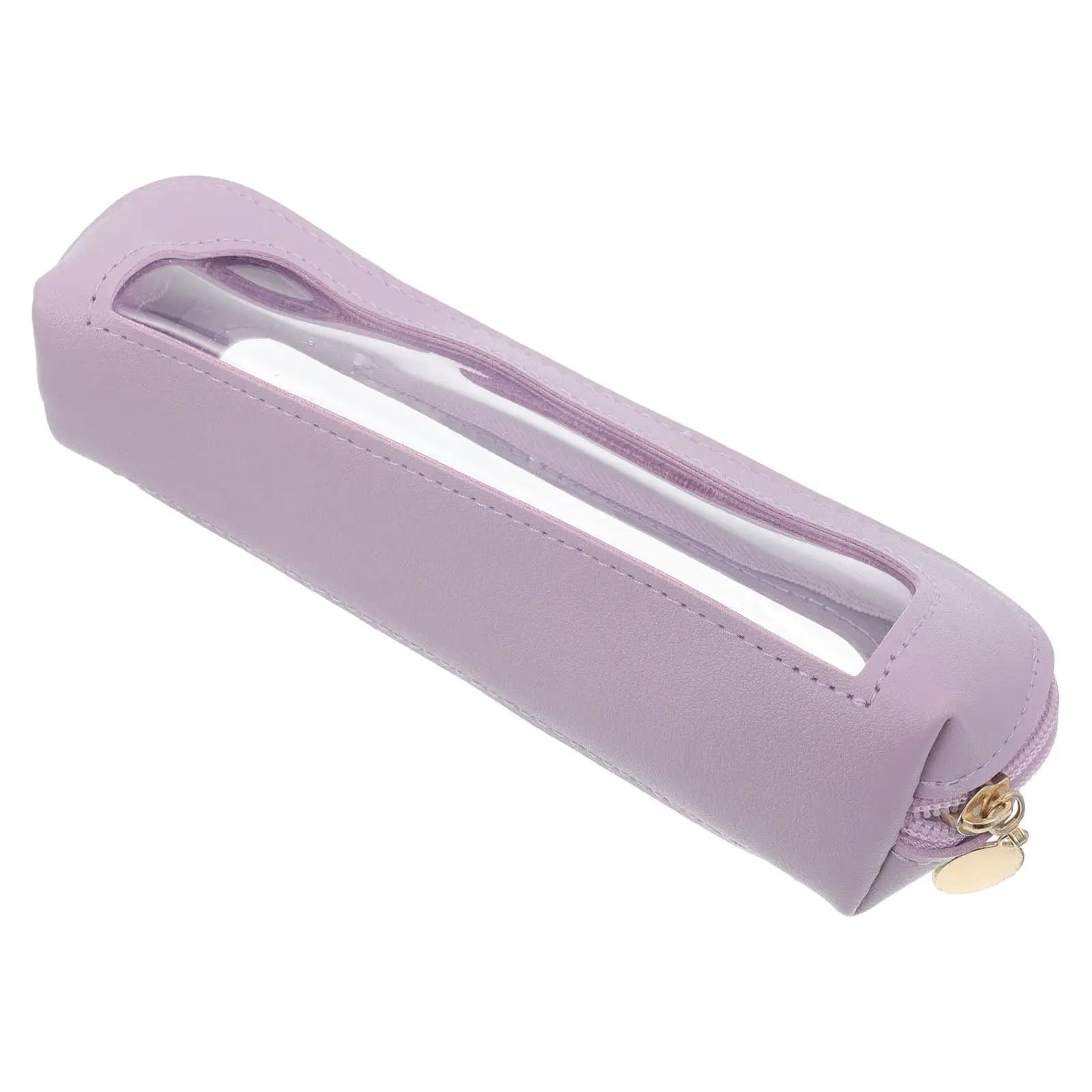 Borsa Portatile Trasparente per Pennelli da Trucco da Viaggio con Cerniera Scorrevole, Organizer a Rapido Accesso per Matite Sopracciglia e Ombretti