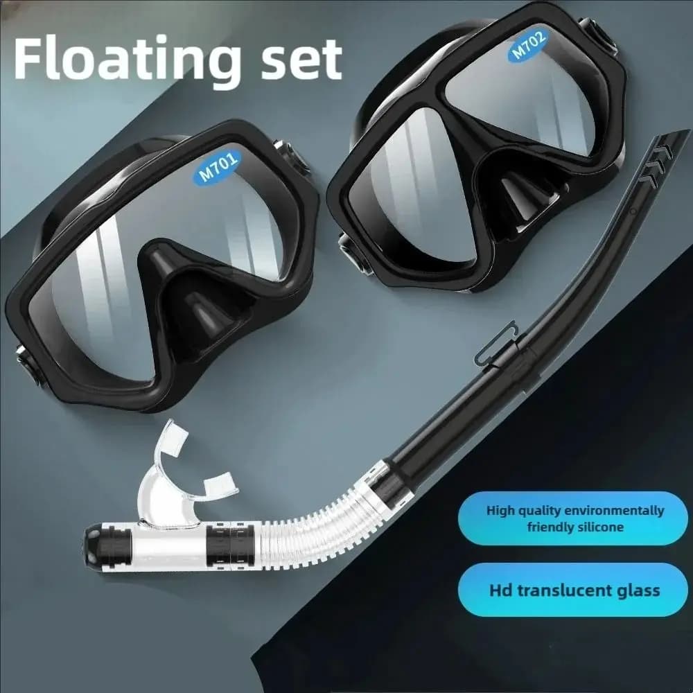 Swimming Goggles Underwater Snorkeling Mask Waterproof Breathing Diving Snorkeling Mask Safe Clear Vision Dry Snorkel Set