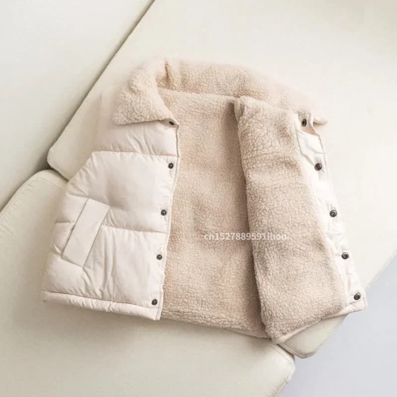 Autunno inverno nuovi ragazzi ragazze senza maniche gilet con cappuccio giacca cartone animato stampa cappotto bambini gilet caldo capispalla vestiti