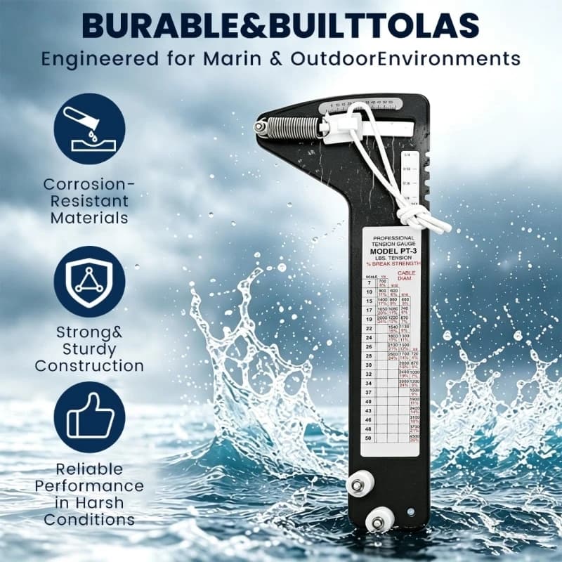 Marine Wire Rope Tension Meter with Mechanical Reading Tool Use