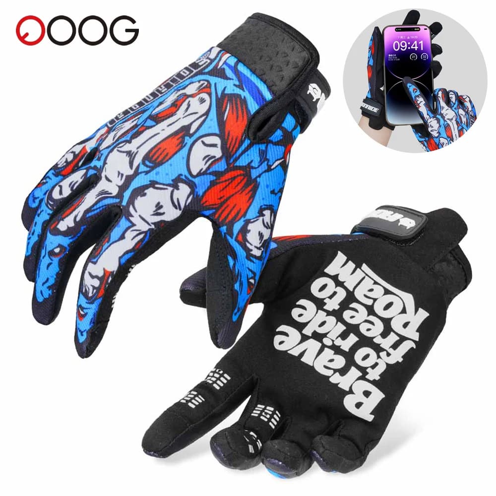 Motocross Gloves Anti-slip Motorcycle Full Finger Gloves Wear-Resistant Motorbike Gloves Touch Screen Protective Gear M-XXL