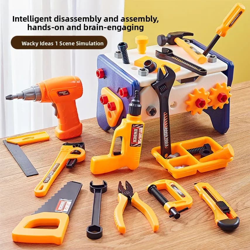 Boys' Educational Screw-driving Toy, Simulated Electric Drill, Diy Screw Assembly And Disassembly Children's Repair Tool Kit Toy