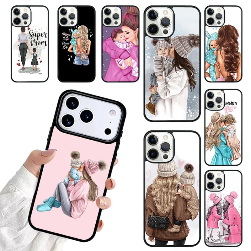 Fashion Super Mom Phone Case For iPhone 17 16 15 14 13 12 11 Pro Max 17air Shockproof Cover Fundas