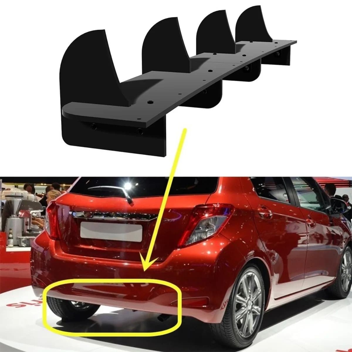 Spoiler Posteriore per Toyota Yaris 2012-2013, Diffusore Paraurti, Parte di Modifica, Protezione Paraurti, Accessori Auto