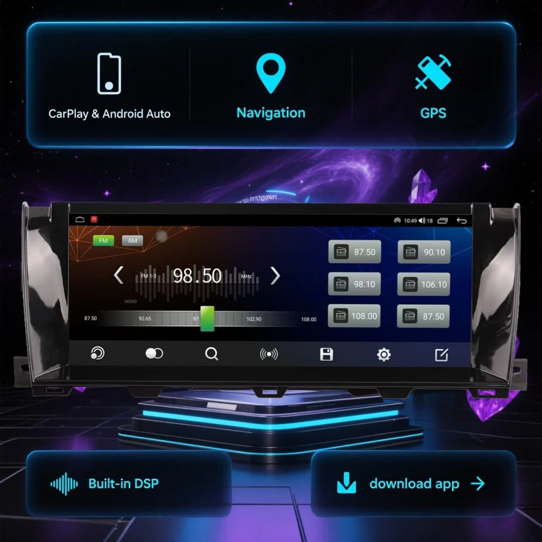 10.25 "Per Rolls Royce Ghost 2010-2018 Wireless Carplay Android14 Navigazione GPS Autoradio Automotive Multimedia Radio Testa Uni