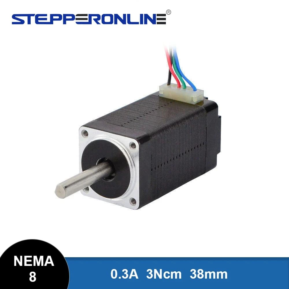 Nema Motore Passo-passo 8 4-piombo 3Ncm (4.25oz.in) 0.3A 38 millimetri di Lunghezza 12 V per il FAI DA TE CNC 3D Stampante