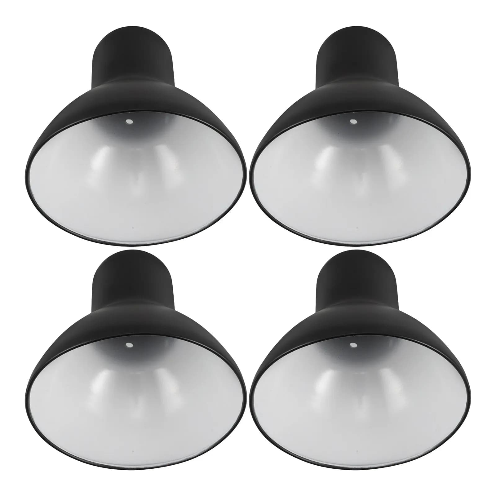 4Pcs Black Metal Desk Lamp Shade Replacement Universal Table Lamp Cover Industrial Iron Lampshade for Study Office