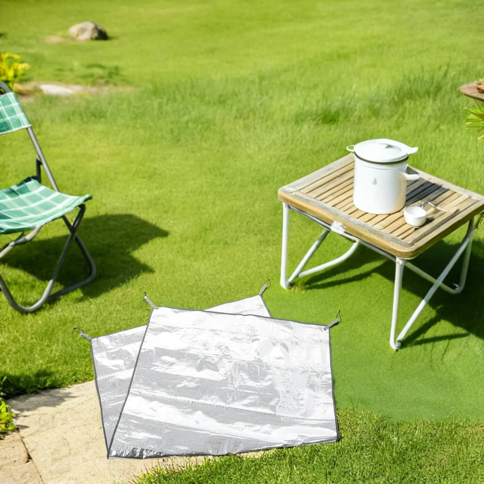 Aluminum Insulating Camping Mat, Waterproof, Thermal, Anti-Sand, for Picnic and Tent