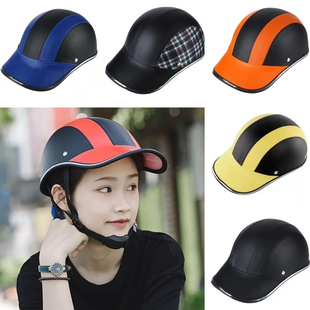 Bike helmet style baseball cap classic strap adjustable bike safety half helmet hard anti- UV racing bike helmet